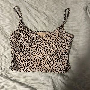 V Neck Animal Print Tank Top